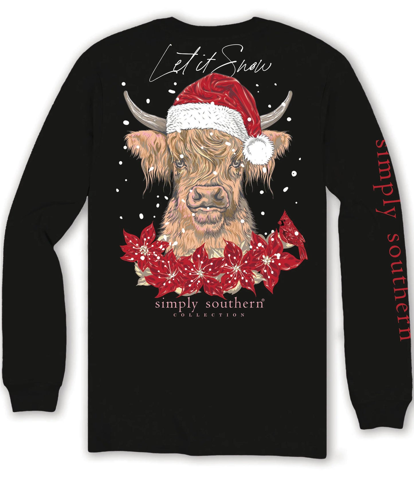 Simply Southern Snow Cow Long Sleeve Shirt