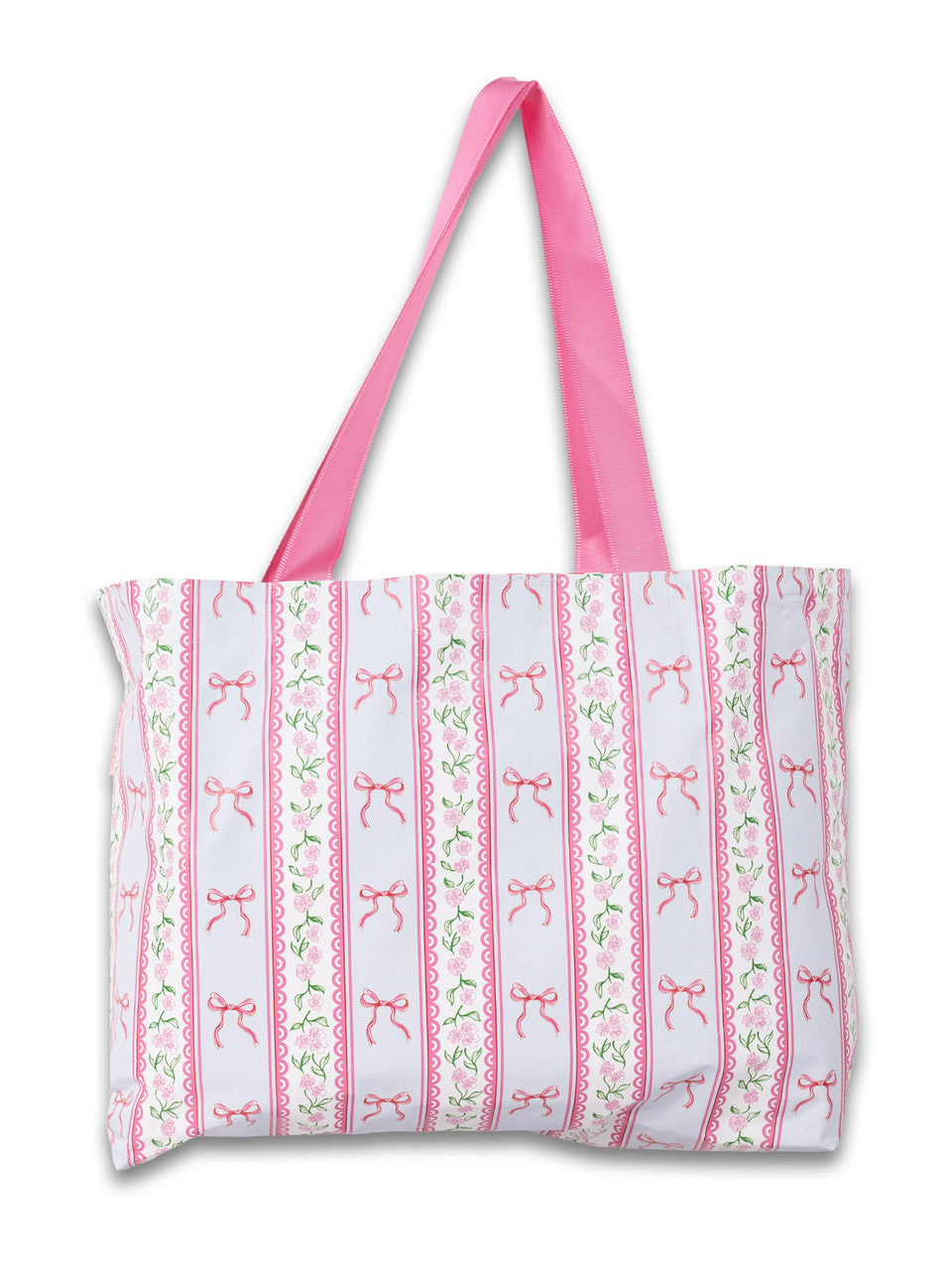 Simply Southern Reversible Splash Tote - Bows & Stripes