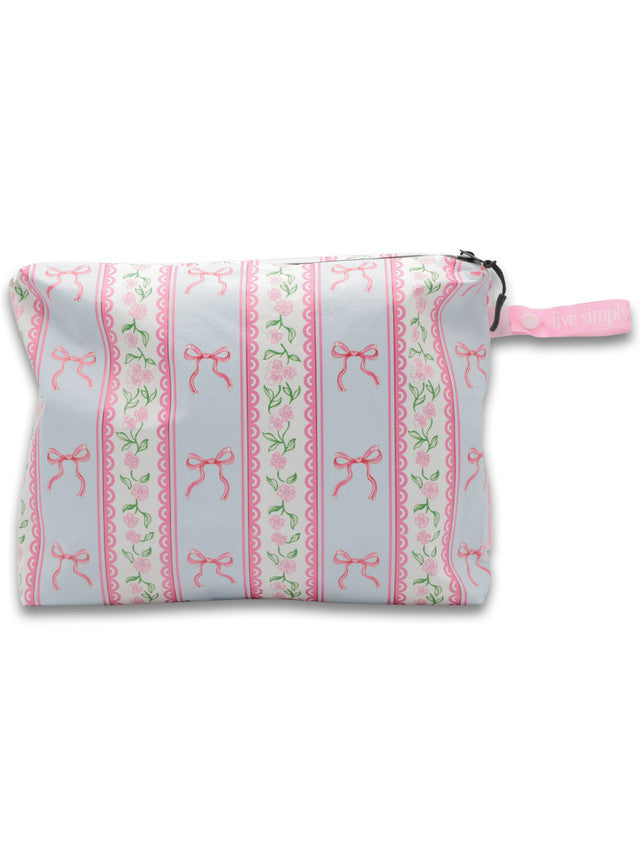 Simply Southern Reversible Splash Bikini Bag - Bows & Stripes