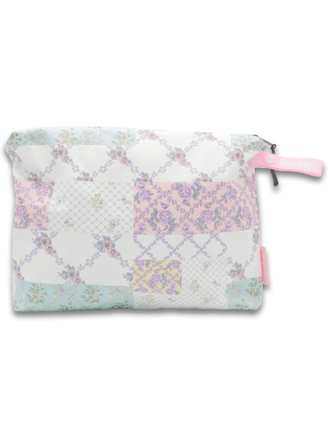 Simply Southern Reversible Splash Bikini Bag - Trellis Patchwork