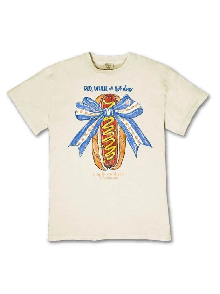 Simply Southern USA Hotdog Mineral Washed Short Sleeve Shirt