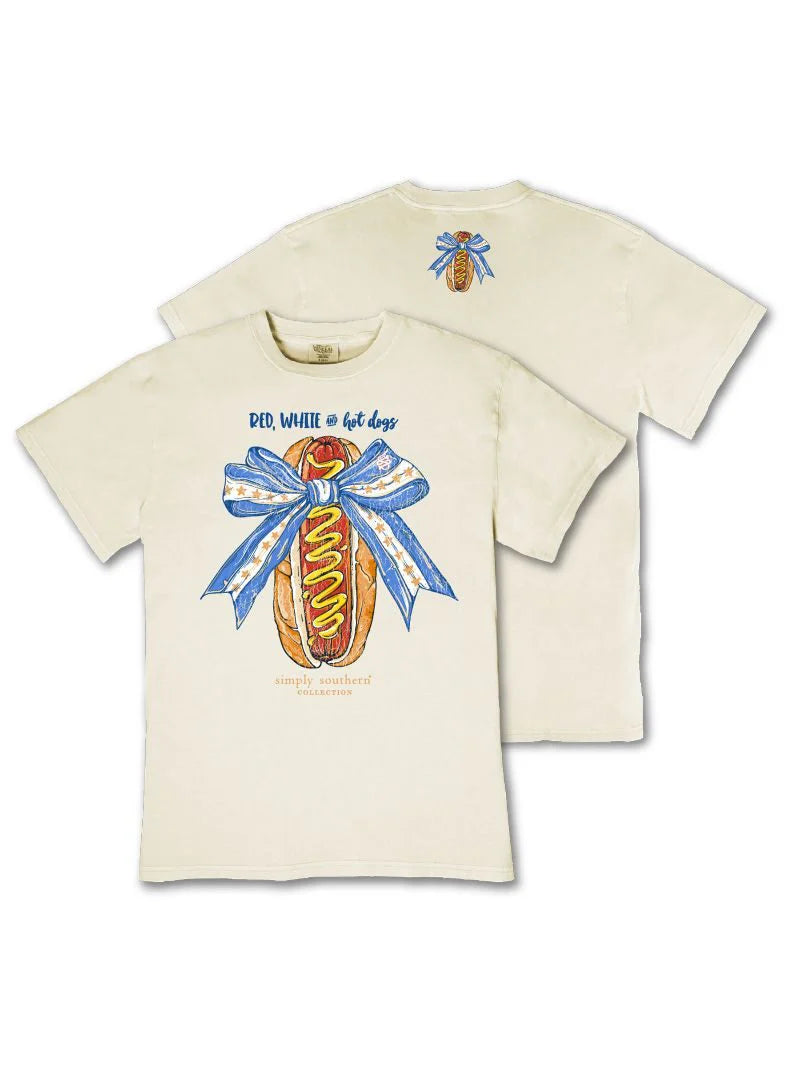 Simply Southern USA Hotdog Mineral Washed Short Sleeve Shirt