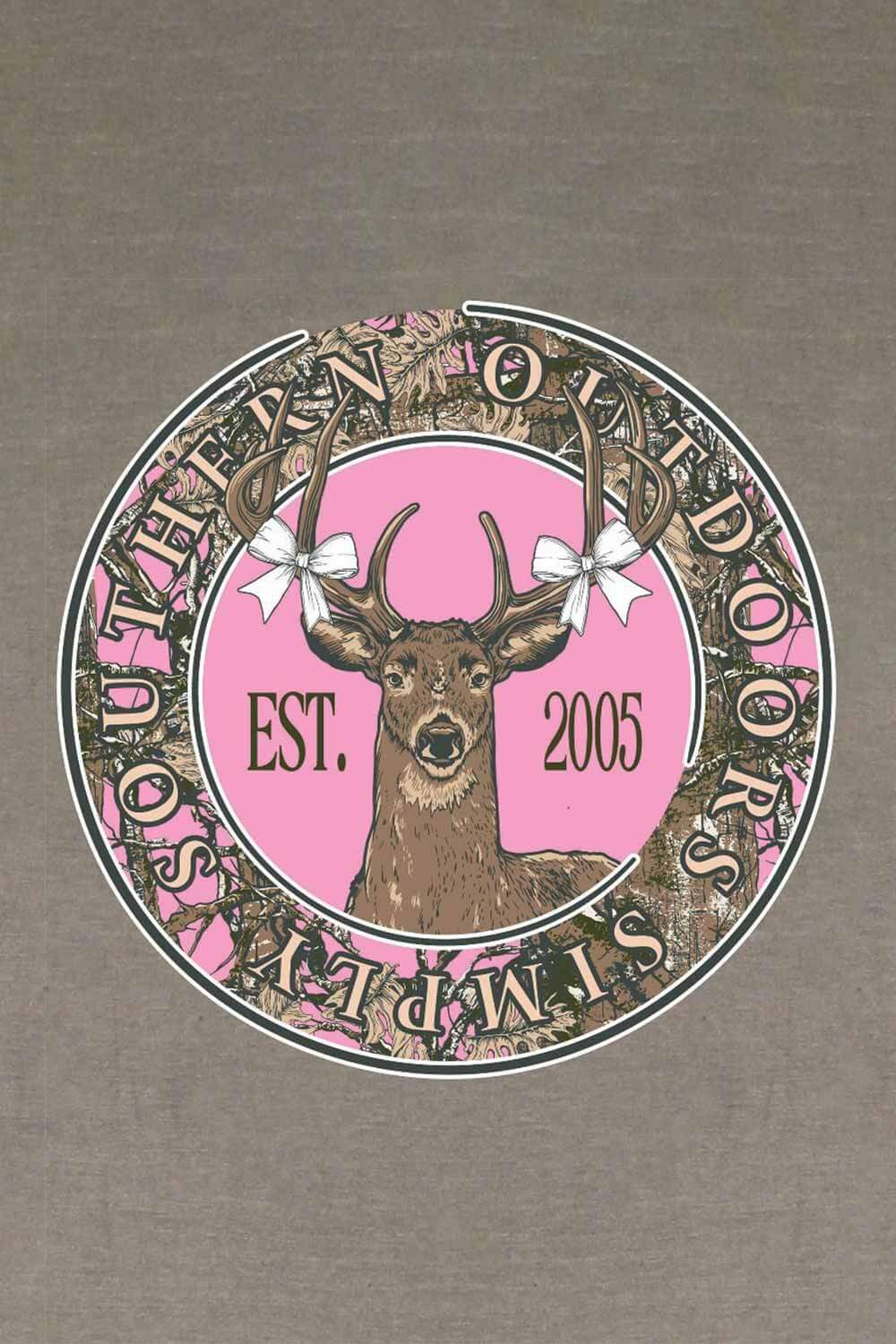 Simply Southern Pink Camo Deer T-Shirt
