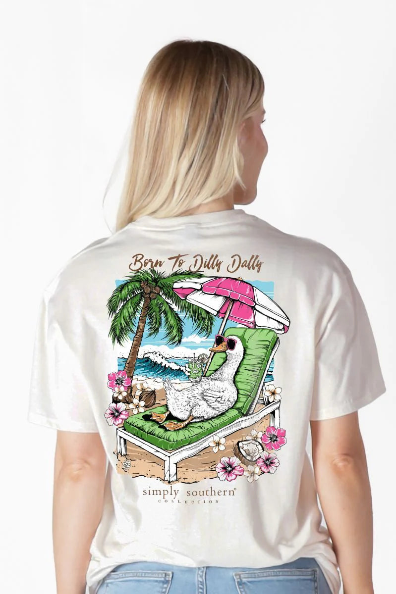 Simply Southern Born to Dilly Dally Short Sleeve Shirt