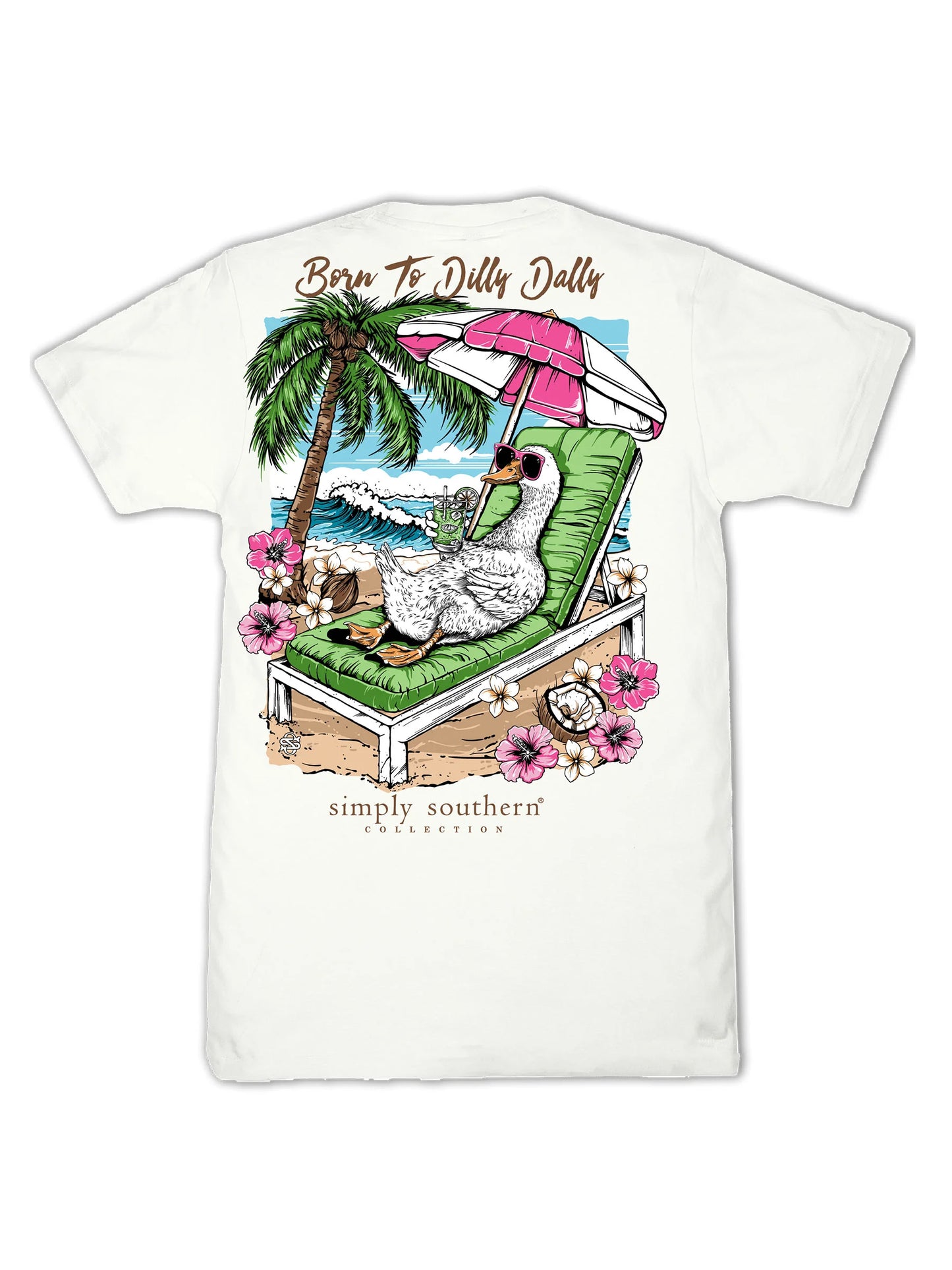 Simply Southern Born to Dilly Dally Short Sleeve Shirt