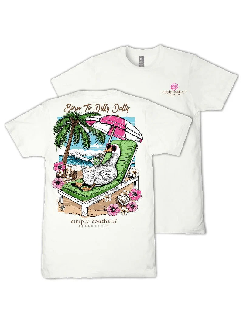 Simply Southern Born to Dilly Dally Short Sleeve Shirt