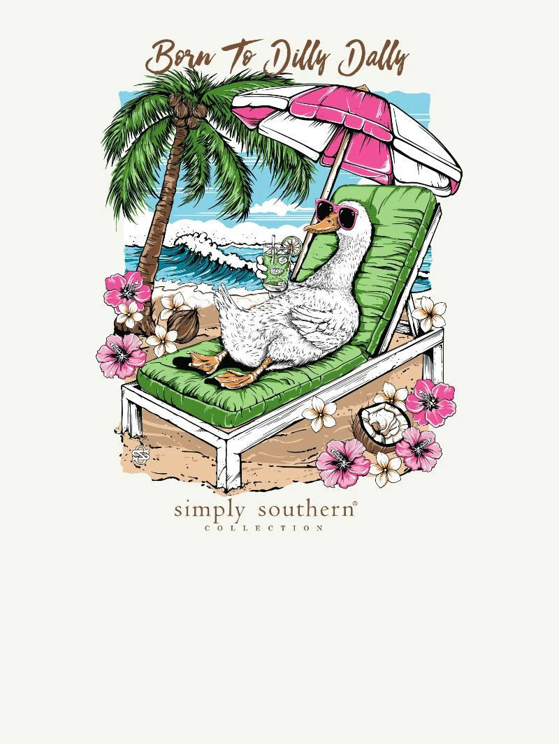 Simply Southern Born to Dilly Dally Short Sleeve Shirt