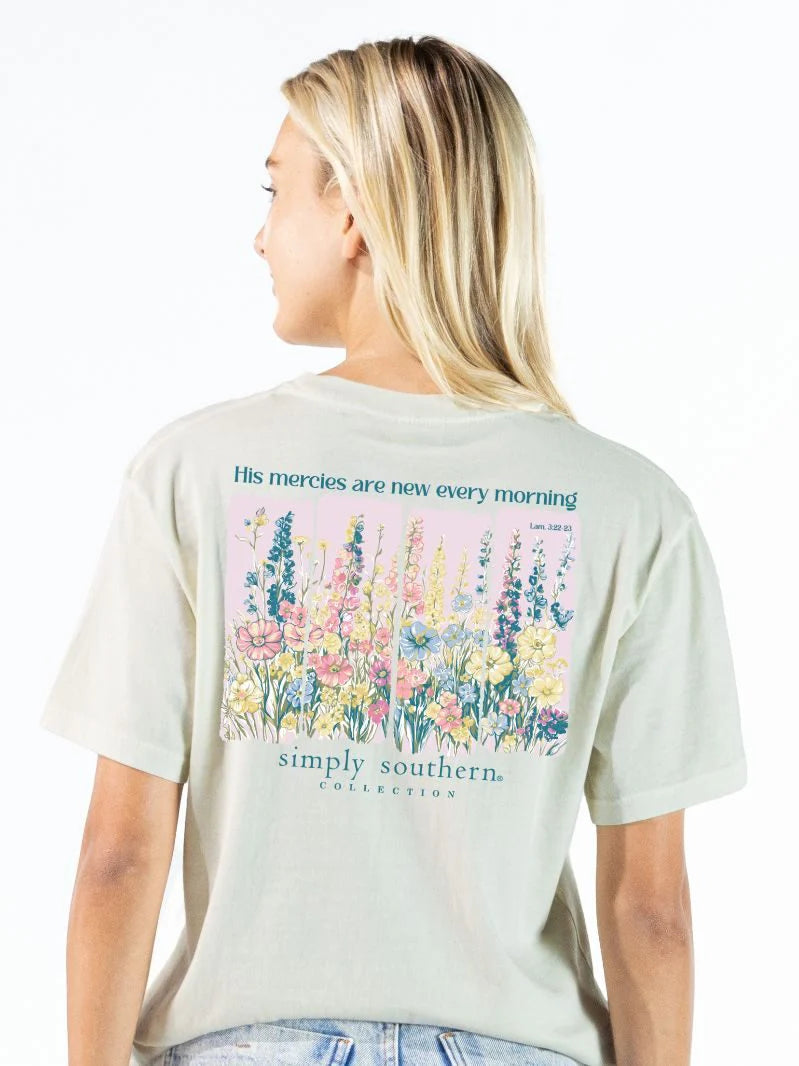 Simply Southern His Mercies Short Sleeve Shirt