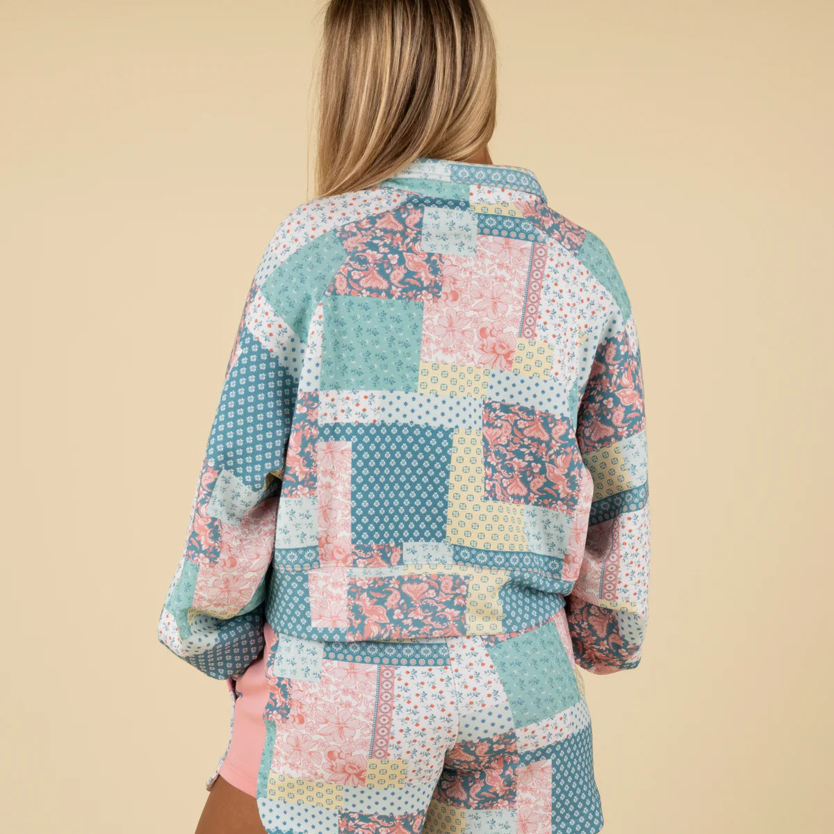 Simply Southern Polo Sweater in Quilt Pattern