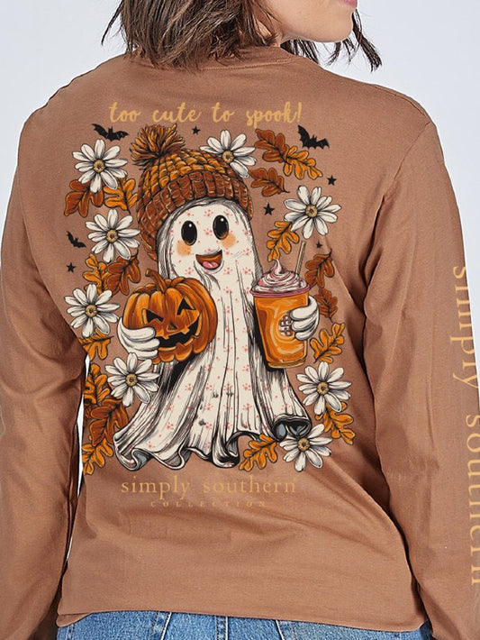 Simply Southern Too Cute Ghost Long Sleeve Shirt