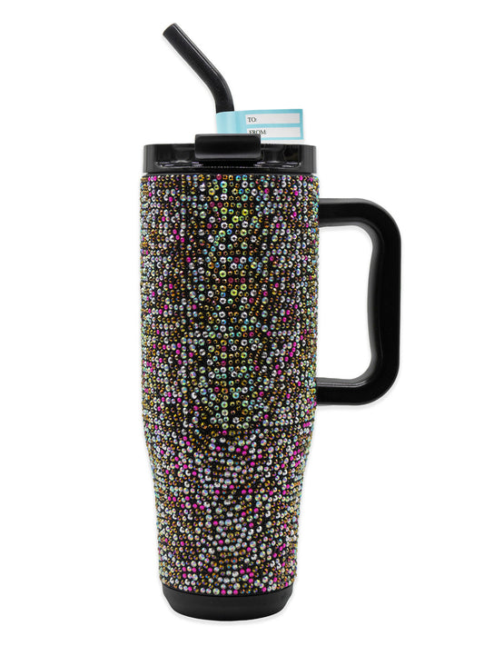 Simply Southern 40oz Black Rhinestone Pearl Tumbler