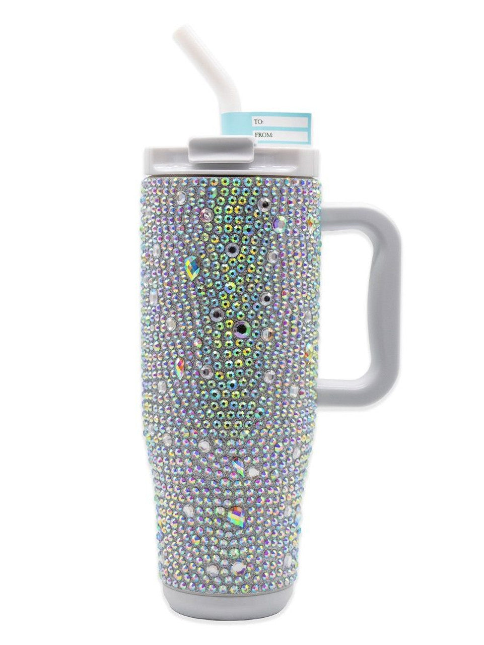 Simply Southern 40oz Silver Rhinestone Pearl Tumbler
