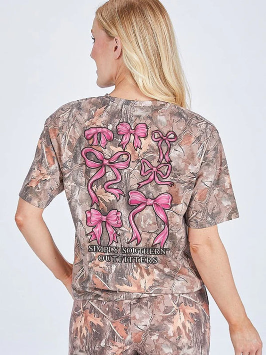 Simply Southern Bows Camouflage T-Shirt