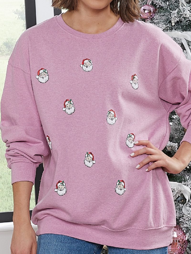 Simply Southern Pink Santa Crewneck Sweatshirt
