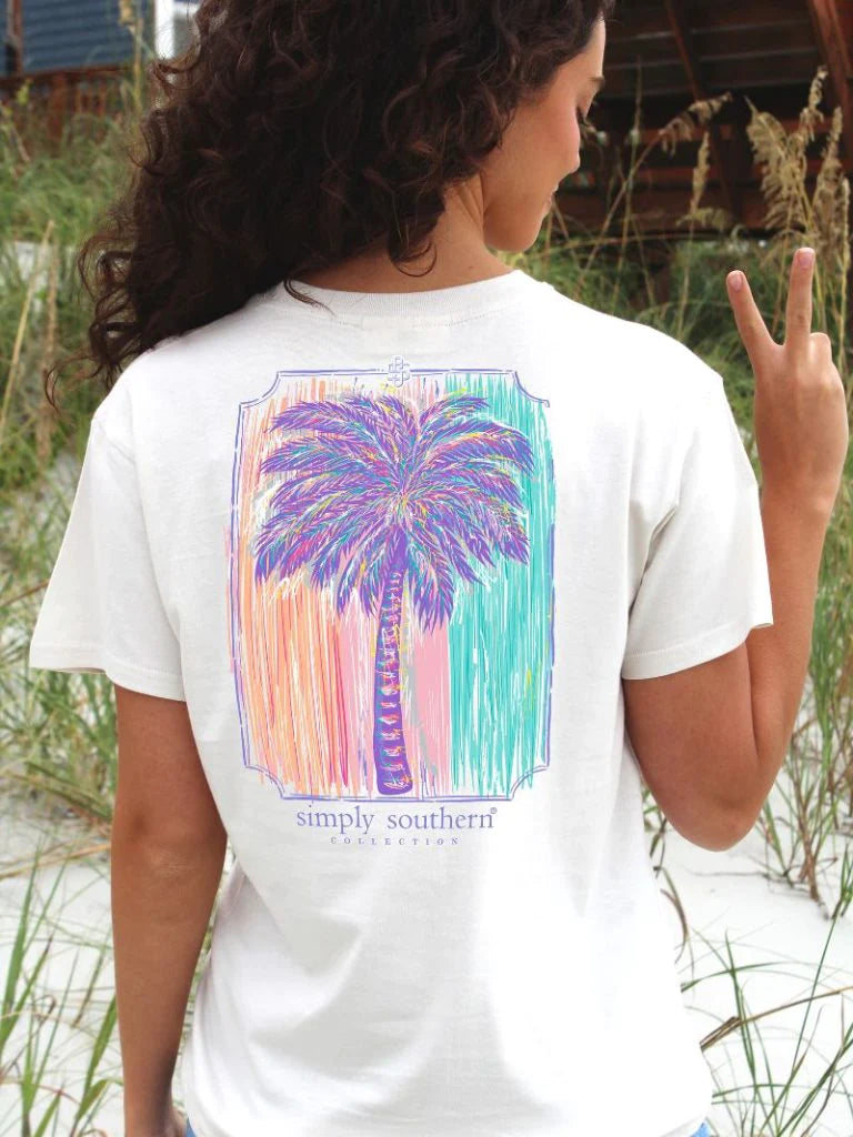 Simply Southern Pastel Palm Paradise T-Shirt