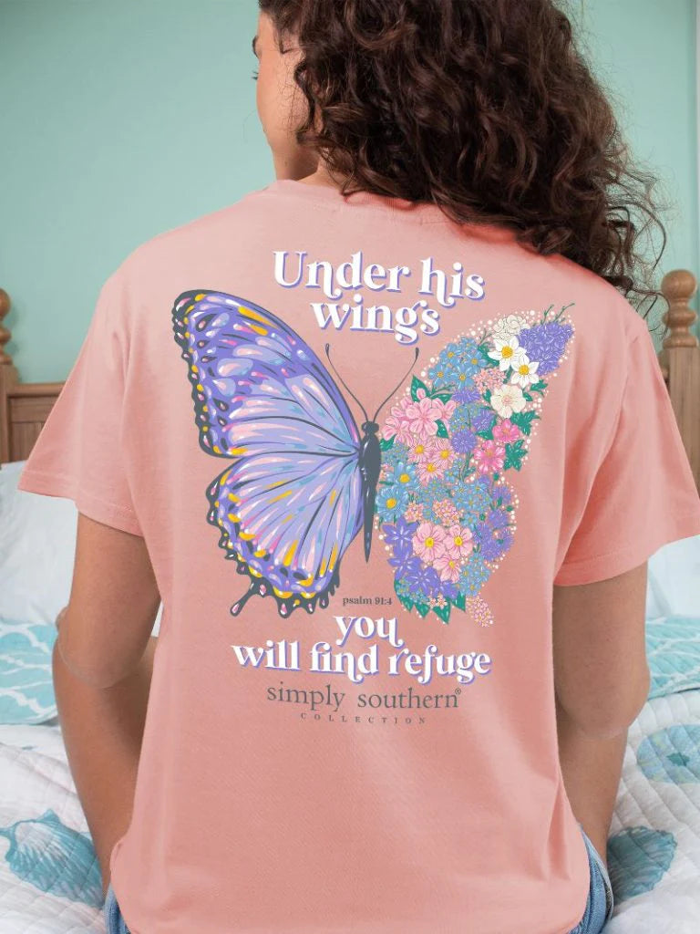 Simply Southern Under His Wings Butterfly T-Shirt