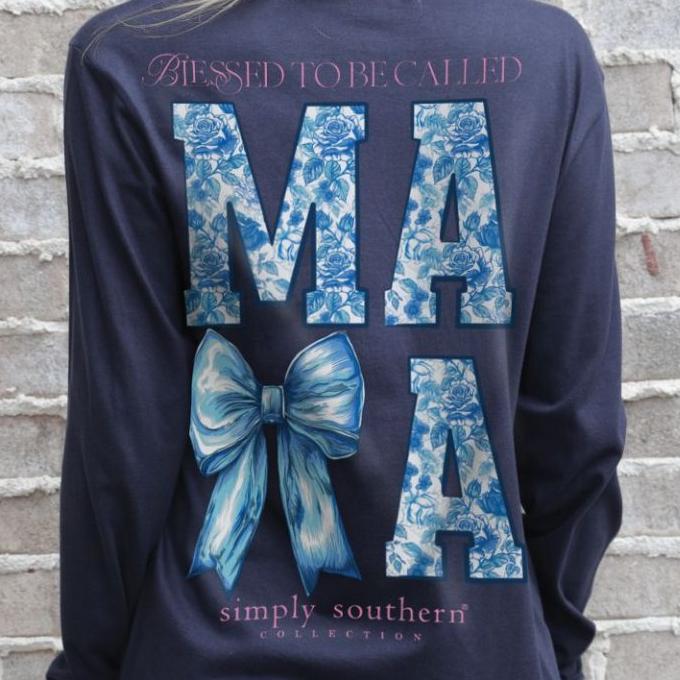 Simply Southern Blessed To Be Called Mama Long Sleeve Shirt