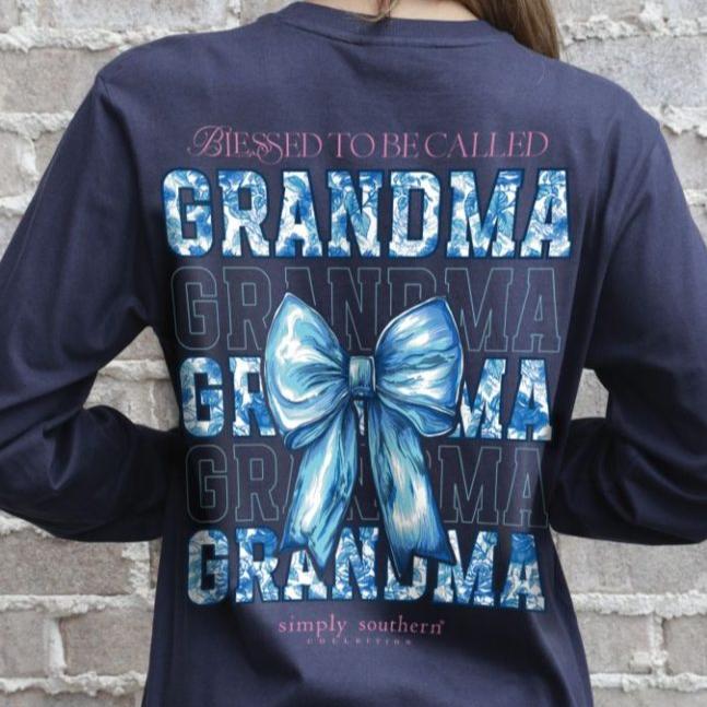 Simply Southern Blessed To Be Called Grandma Long Sleeve Shirt