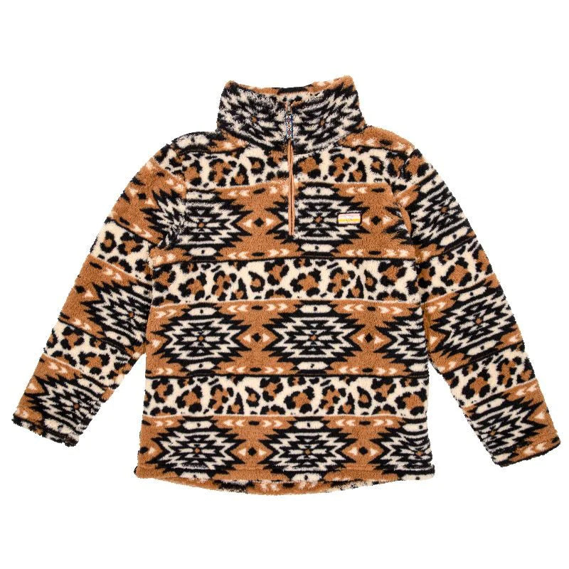 Simply Southern Aztec Leo Classic Sherpa Zip Pullover