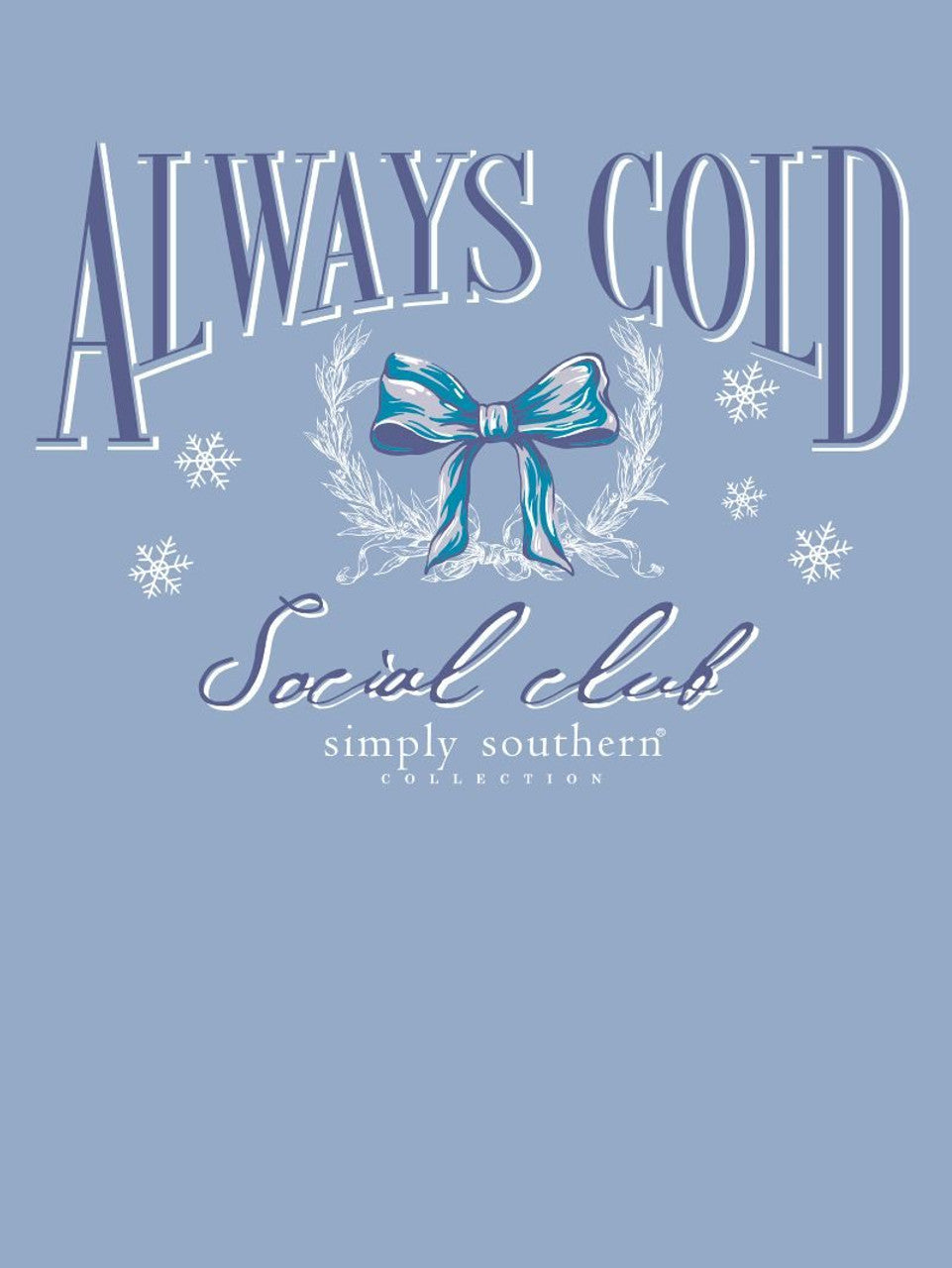 Simply Southern Always Cold Social Club Fleece Crew Sweatshirt