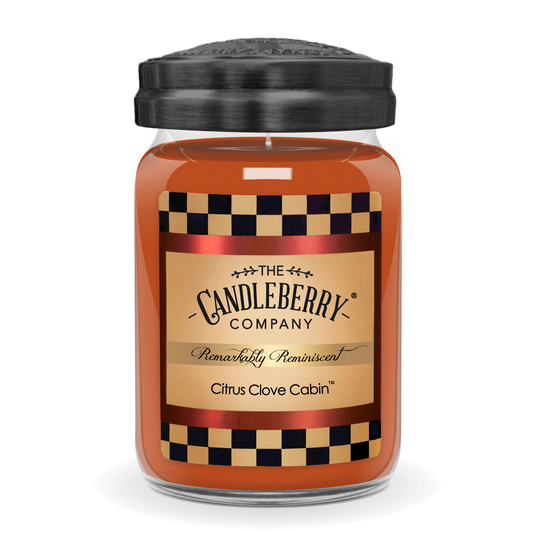 Candleberry Citrus Clove Cabin Large Jar Candle
