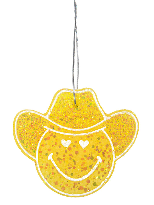 Simply Southern Air Freshiez Yellow Cowboy Smiley Air Freshener