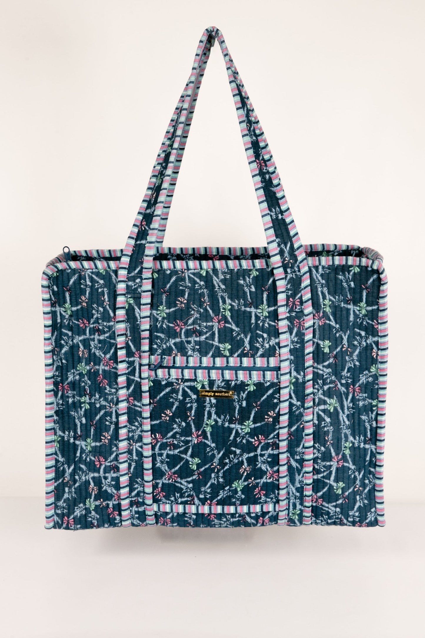 Simply Southern Ribbon Quilted Tote Bag