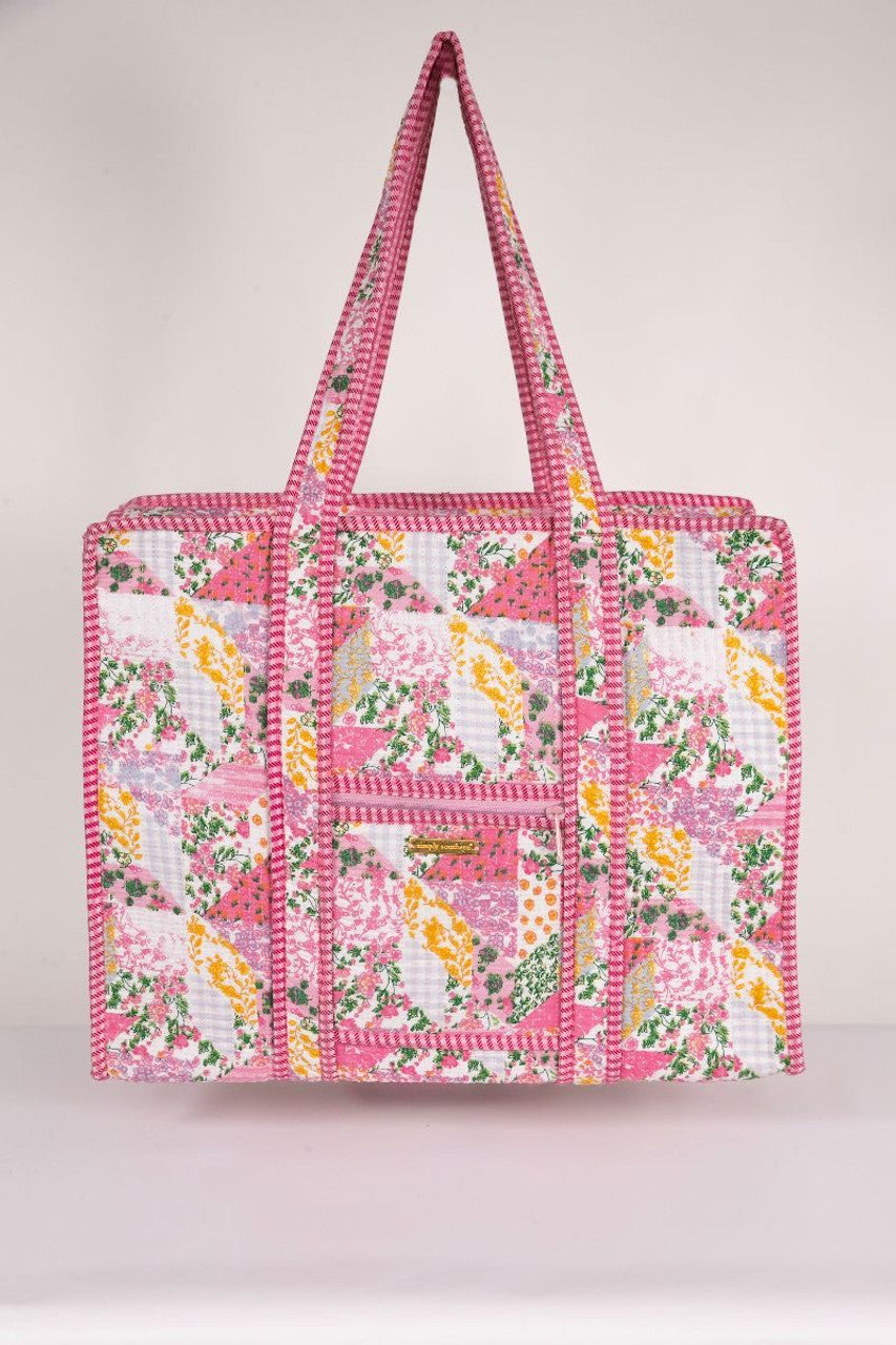 Simply Southern MultiFlower Quilted Tote Bag