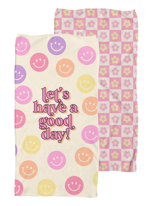 Simply Southern Quick Dry Beach Towel - Smile