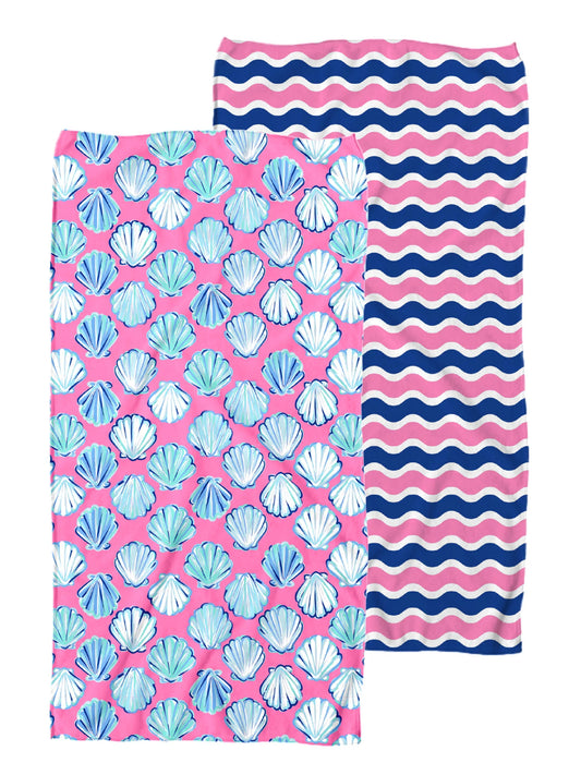 Simply Southern Quick Dry Beach Towel - Shells