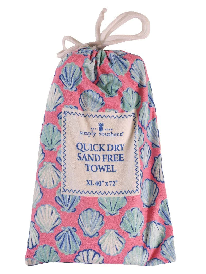 Simply Southern Quick Dry Beach Towel - Shells