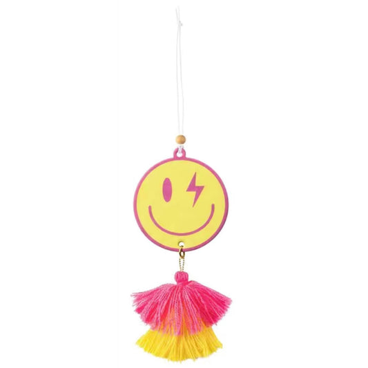 Yellow Smiley Car Freshener