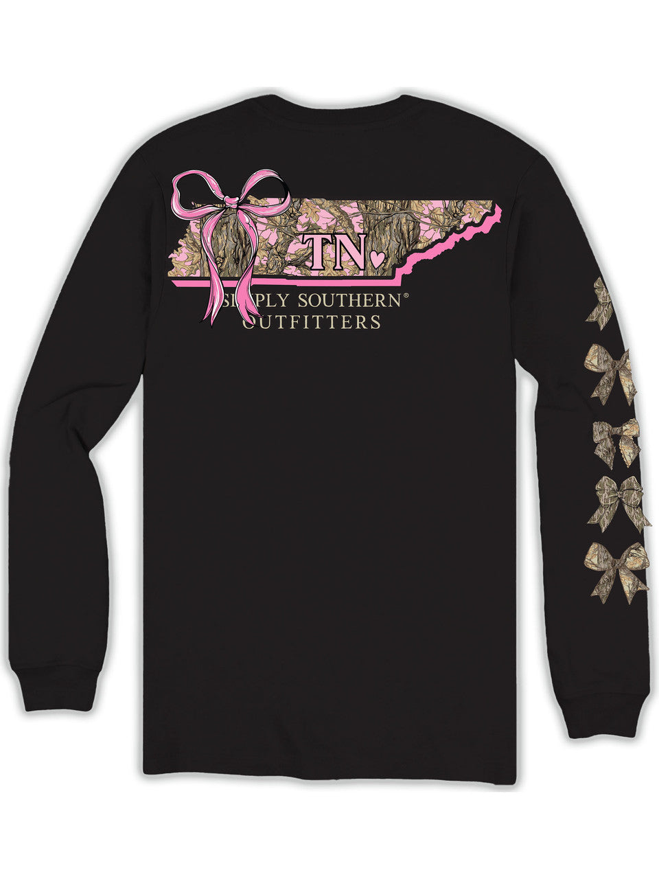 Simply Southern Tennessee Camo Bow Long Sleeve Shirt