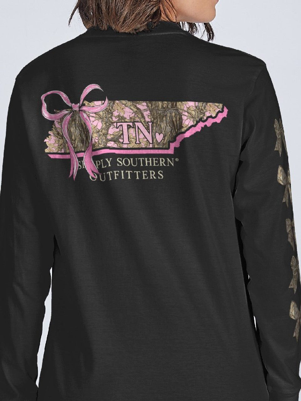 Simply Southern Tennessee Camo Bow Long Sleeve Shirt