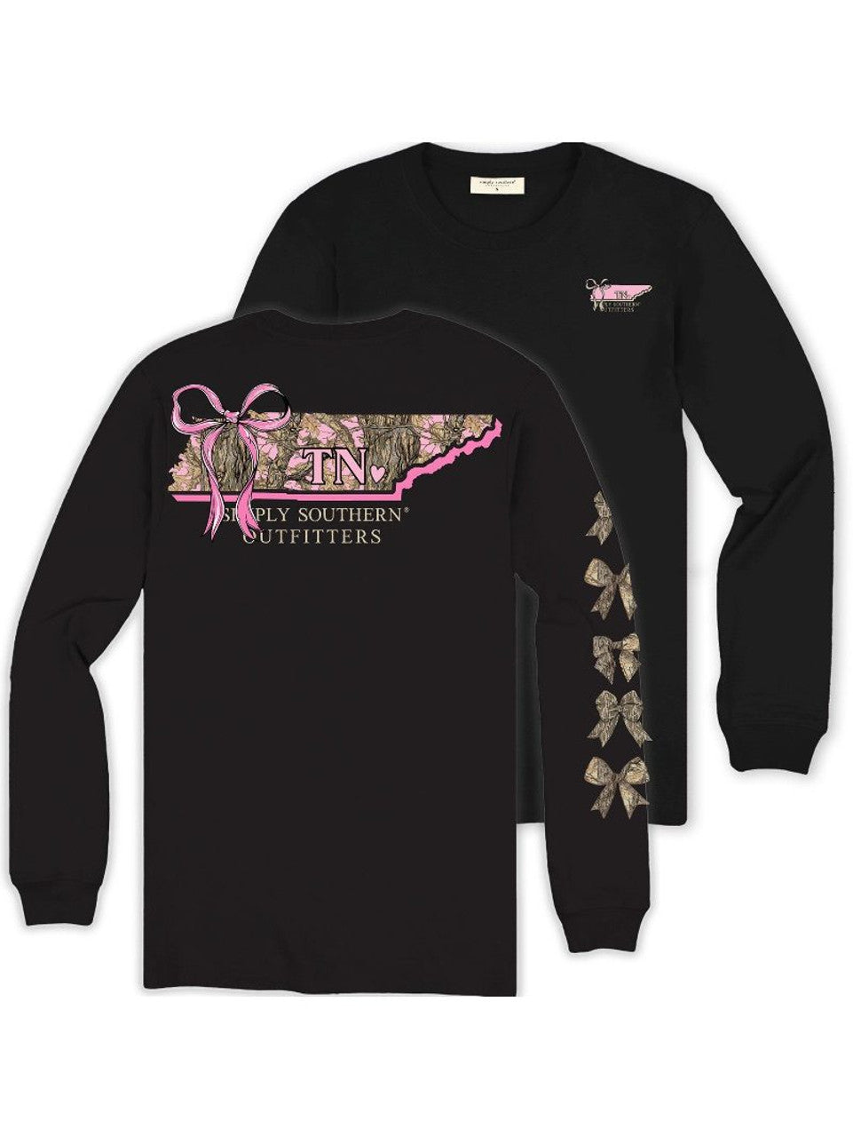 Simply Southern Tennessee Camo Bow Long Sleeve Shirt