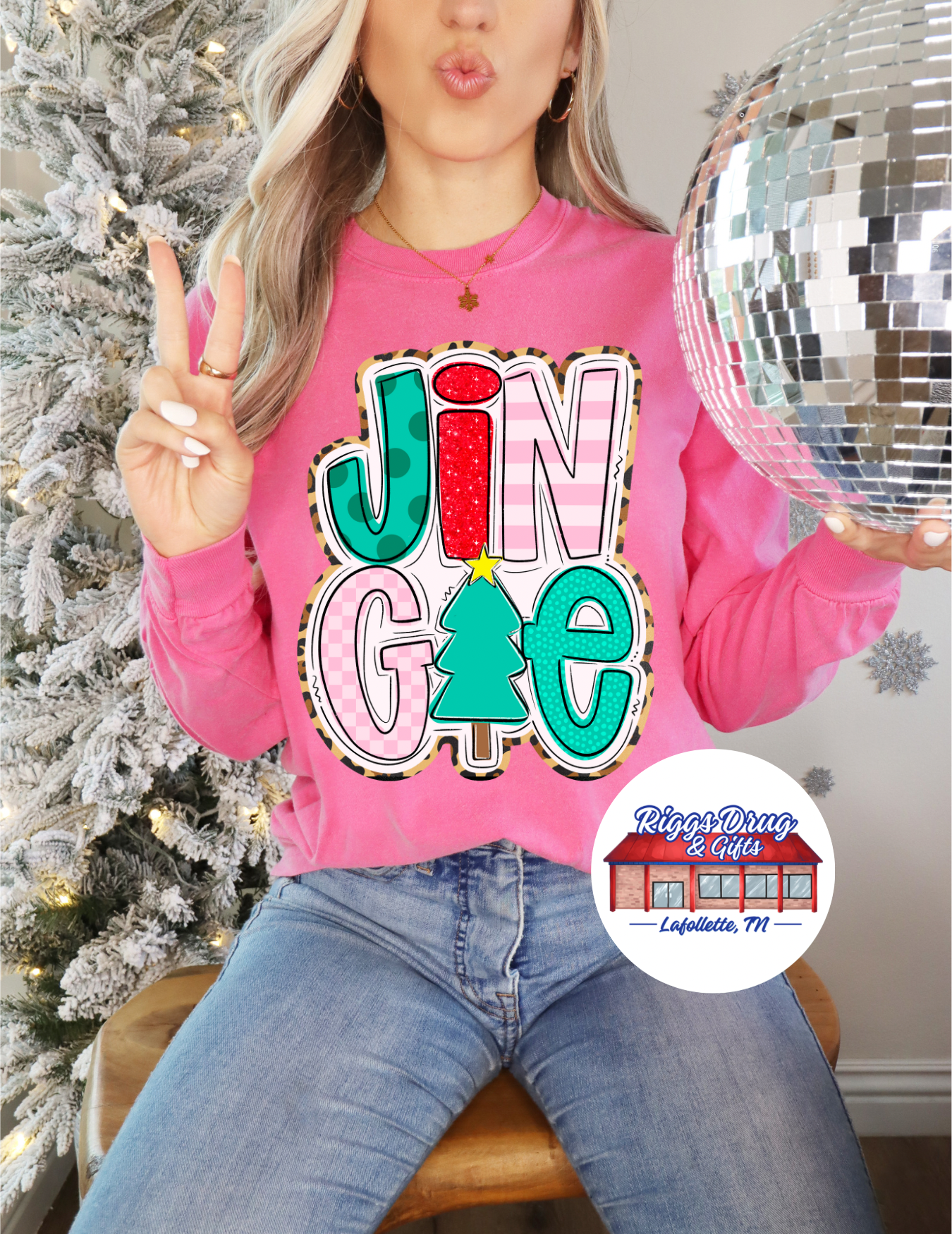 Pink Jingle Long Sleeve Tee