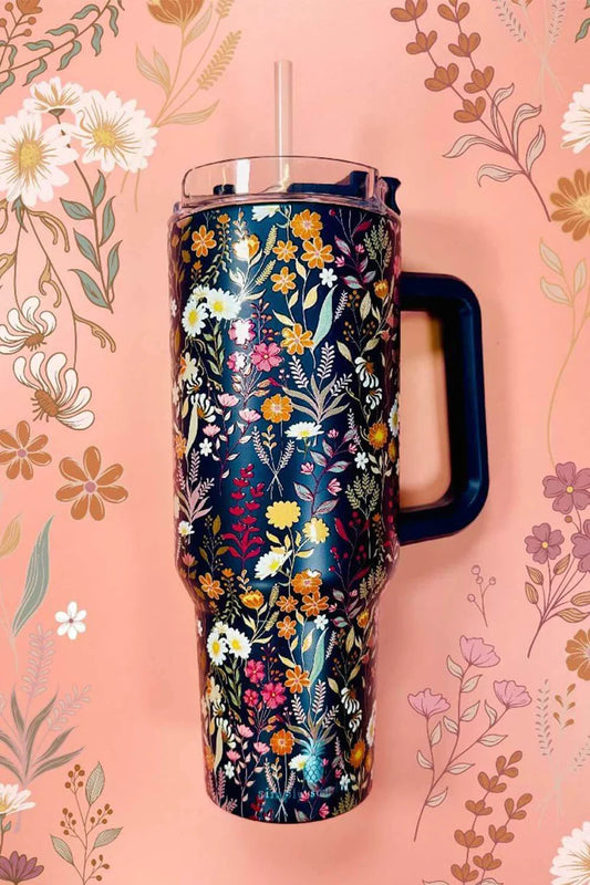 Simply Southern 40oz Navy Flowers Tumbler