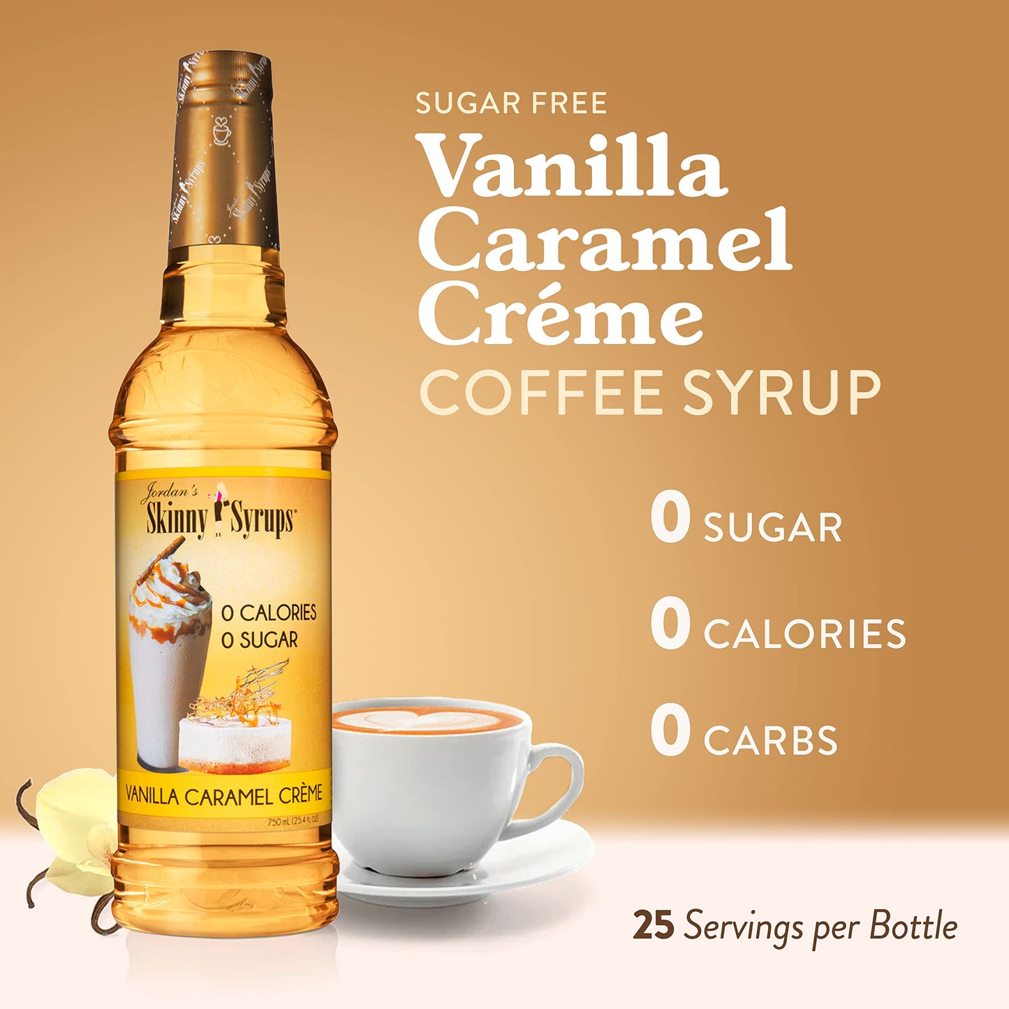 Sugar Free Vanilla Caramel
Creme Syrup