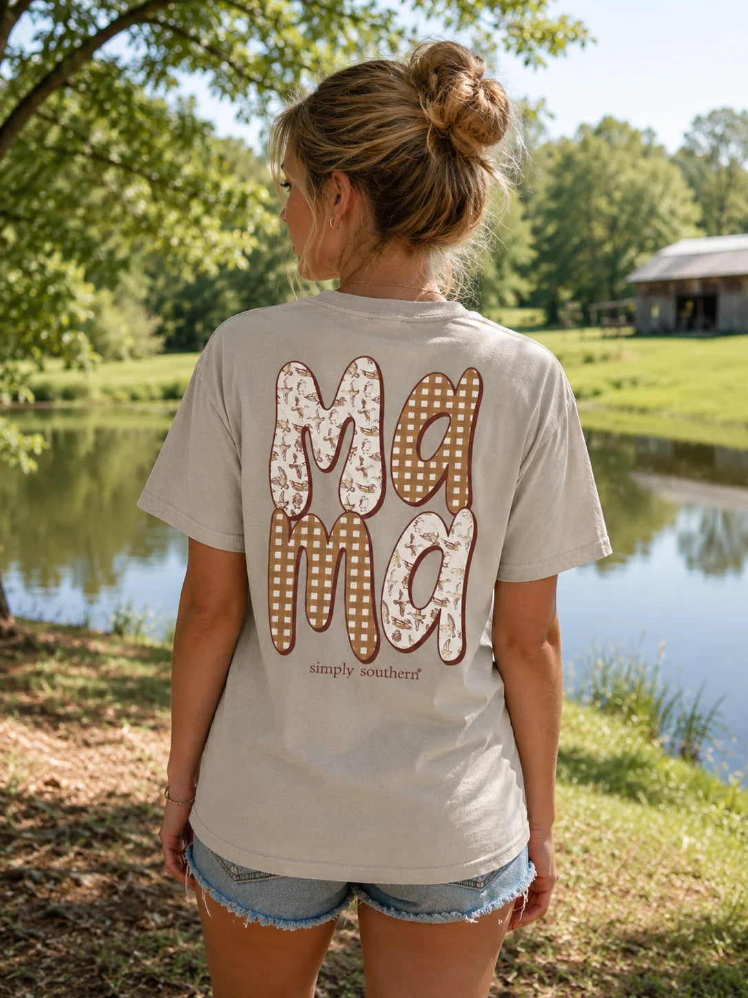 Simply Southern Mama Duck Mineral Wash Short Sleeve Shirt