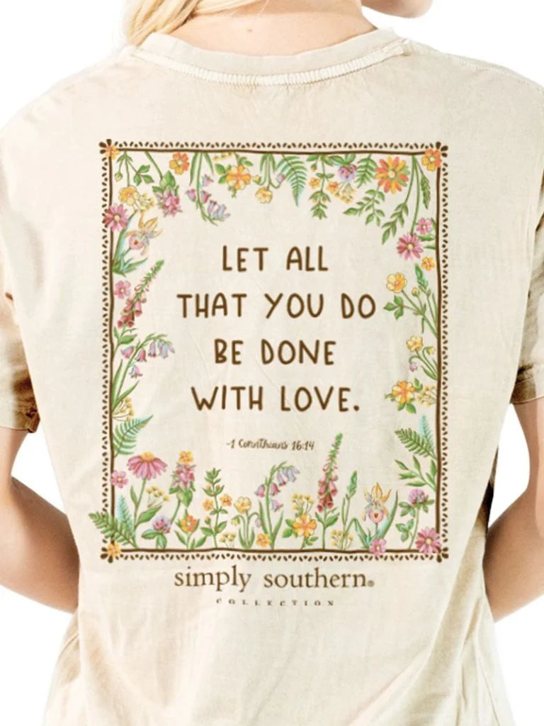 Simply Southern Done With Love Mineral Wash Short Sleeve Shirt