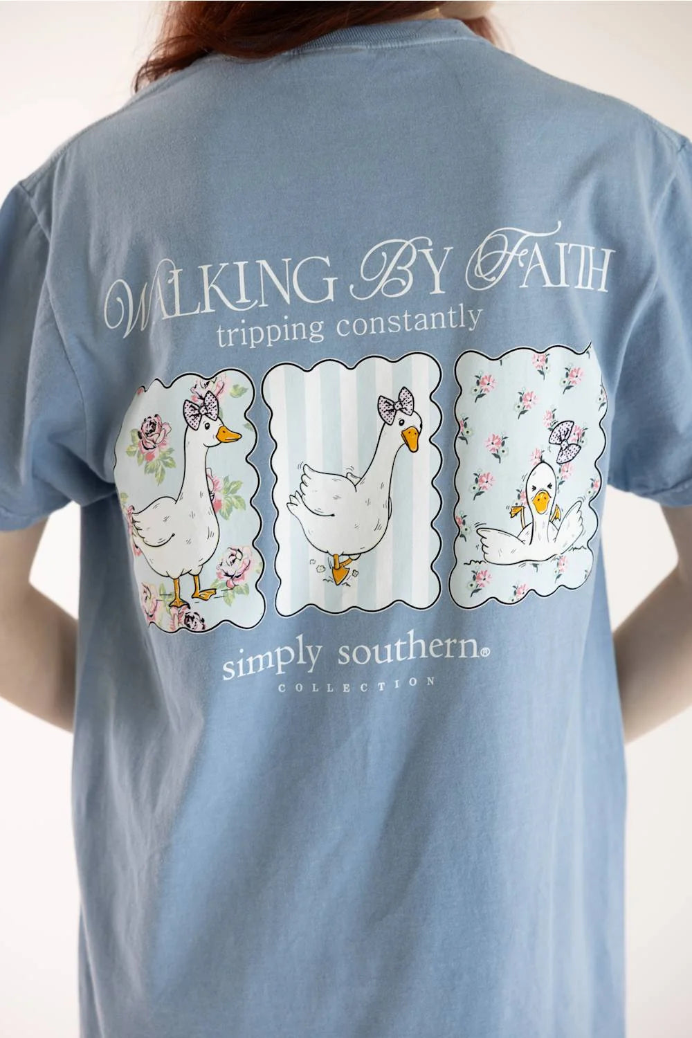 Simply Southern Walking By Faith Mineral Wash Short Sleeve Shirt