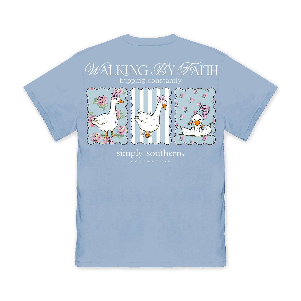 Simply Southern Walking By Faith Mineral Wash Short Sleeve Shirt