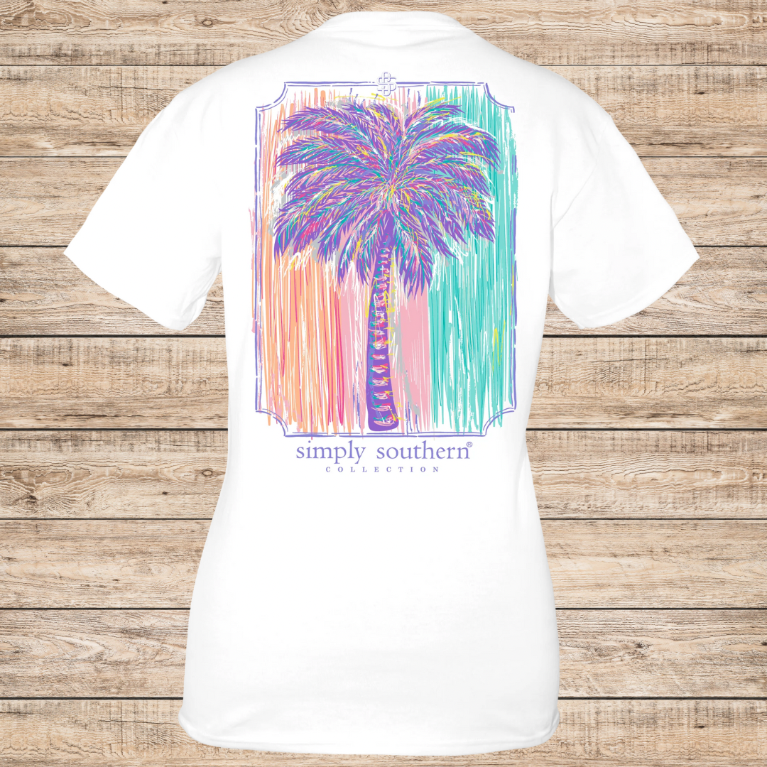 Simply Southern Pastel Palm Paradise T-Shirt