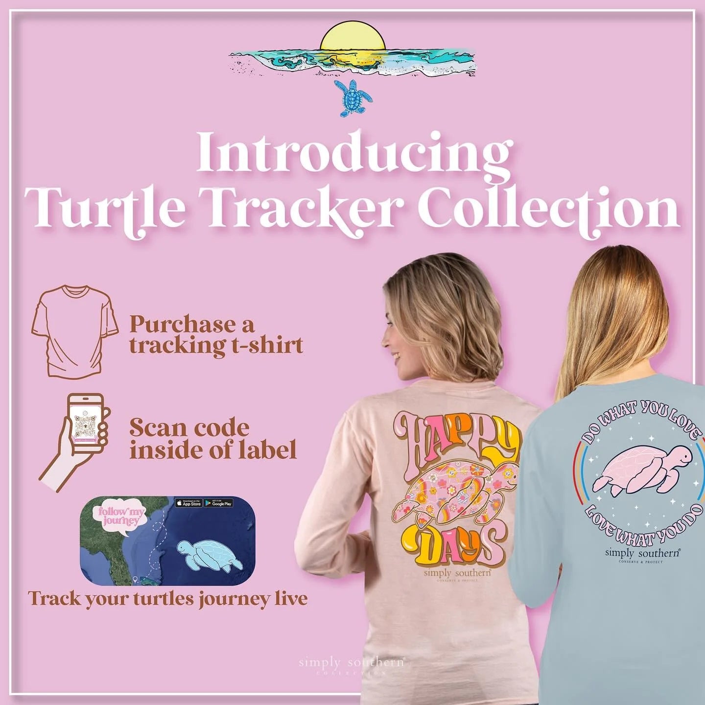 Simply Southern Mandala Wave Turtle Tracker T-Shirt