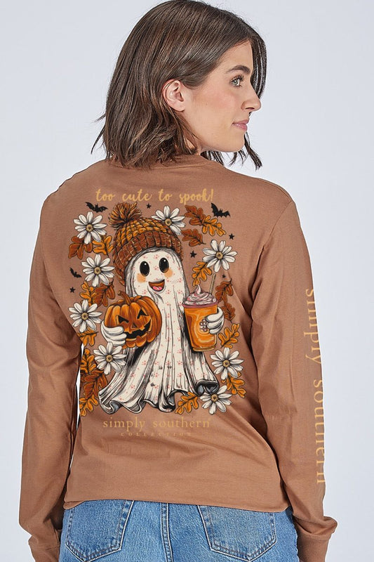 Simply Southern Too Cute Ghost Long Sleeve Shirt
