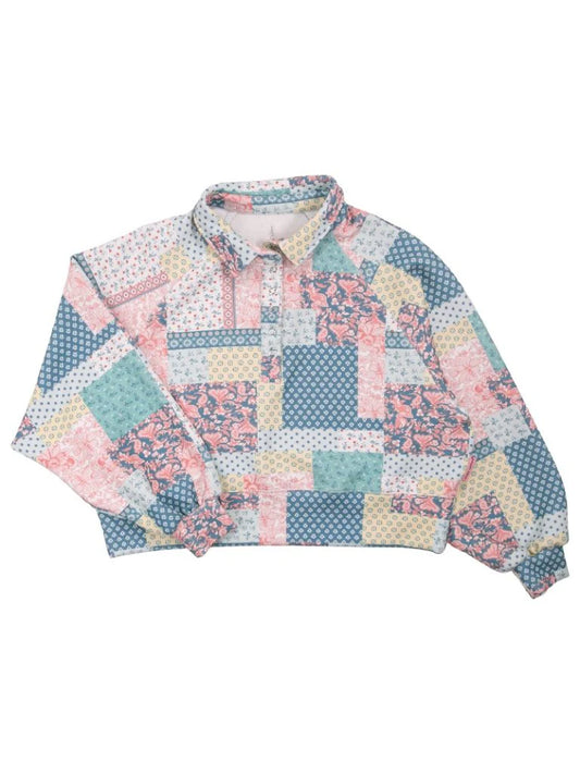 Simply Southern Polo Sweater in Quilt Pattern
