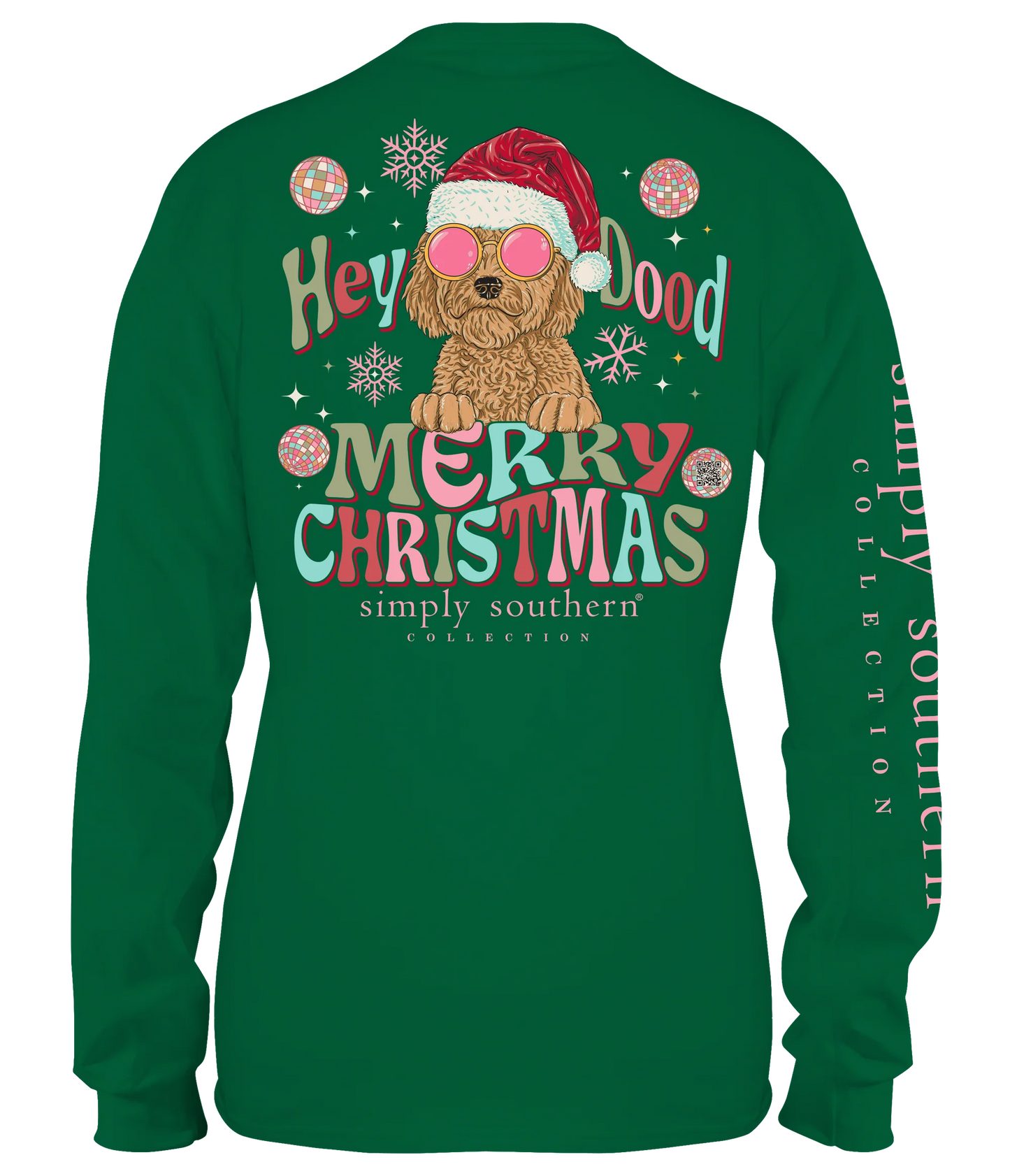 Simply Southern Hey Dood Merry Christmas Long Sleeve T-Shirt