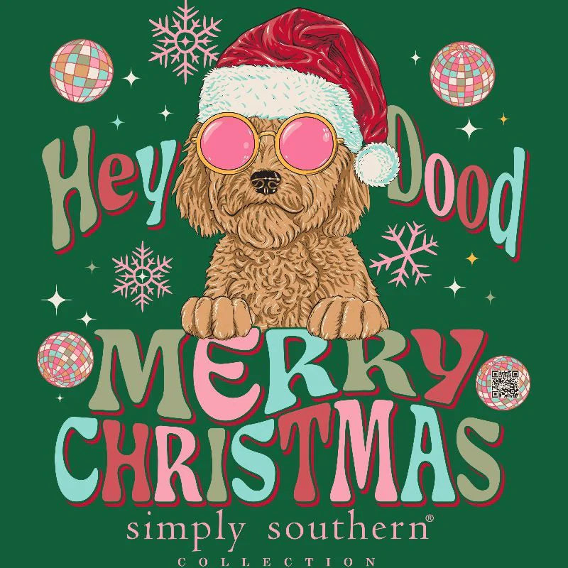 Simply Southern Hey Dood Merry Christmas Long Sleeve T-Shirt