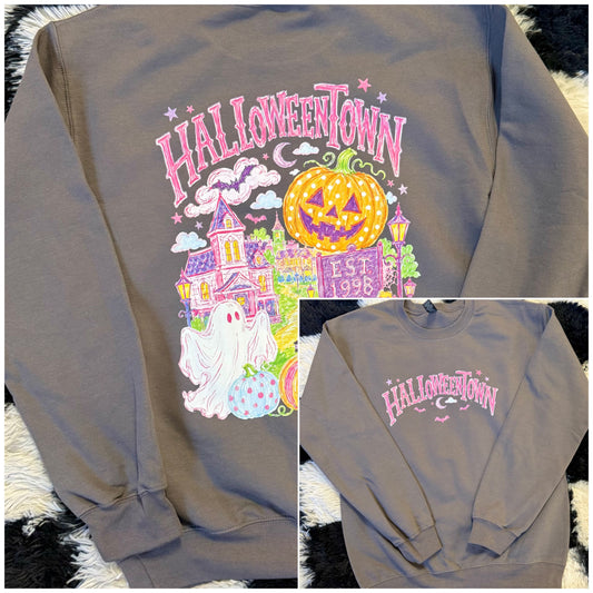 Halloween Town Graphic Crewneck Sweatshirt