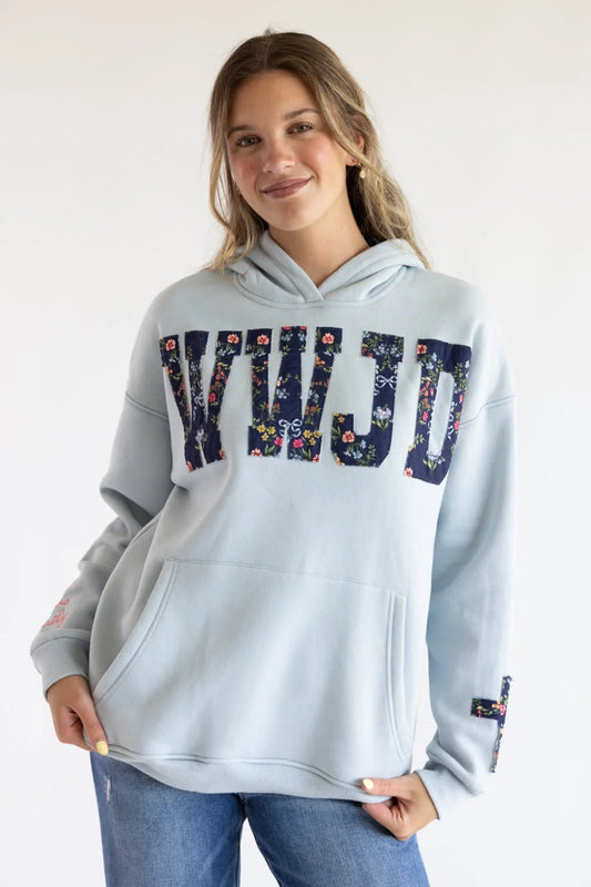 Simply Southern WWJD Charm Applique Hoodie